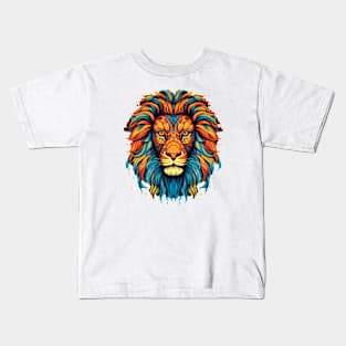 African Lion Colorful Animal Lover Lions Kids T-Shirt